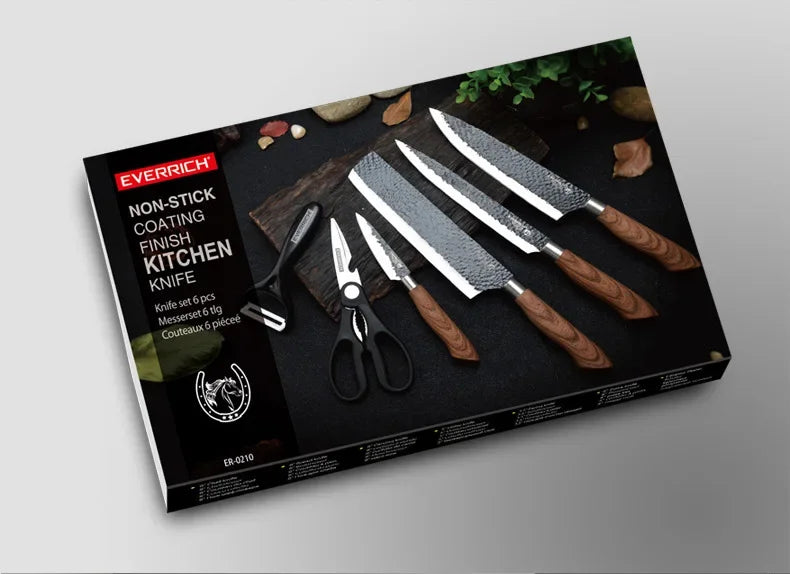 6 PCS Stainless Steel Kitchen Knife Set