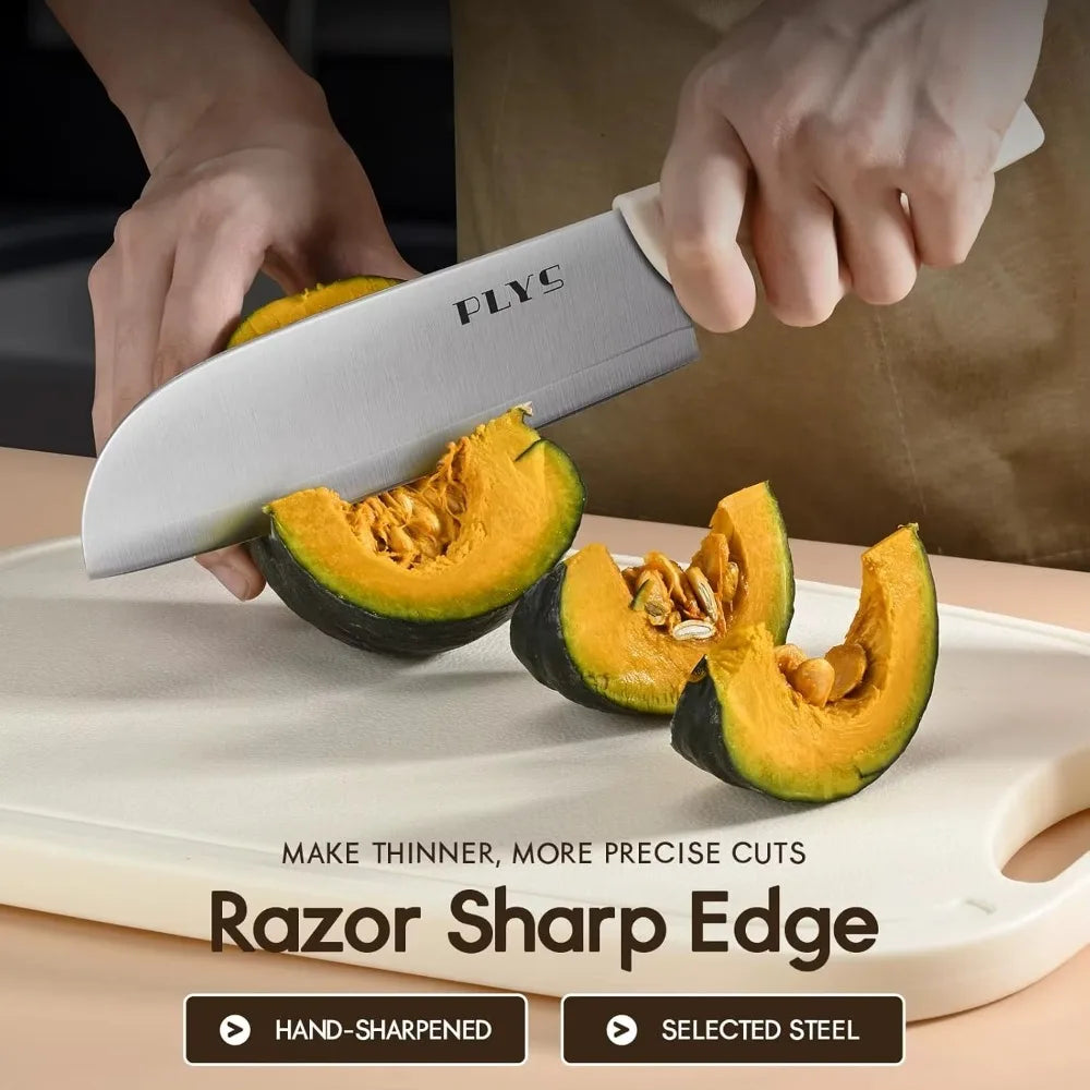 5-Piece Kitchen Knife Set with Cutting Board