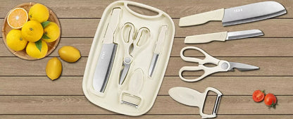 5-Piece Kitchen Knife Set with Cutting Board