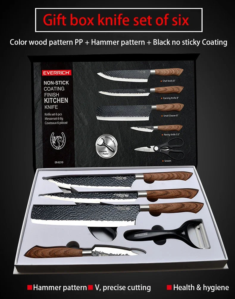 6 PCS Stainless Steel Kitchen Knife Set