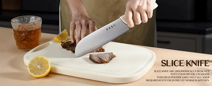 5-Piece Kitchen Knife Set with Cutting Board