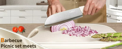 5-Piece Kitchen Knife Set with Cutting Board