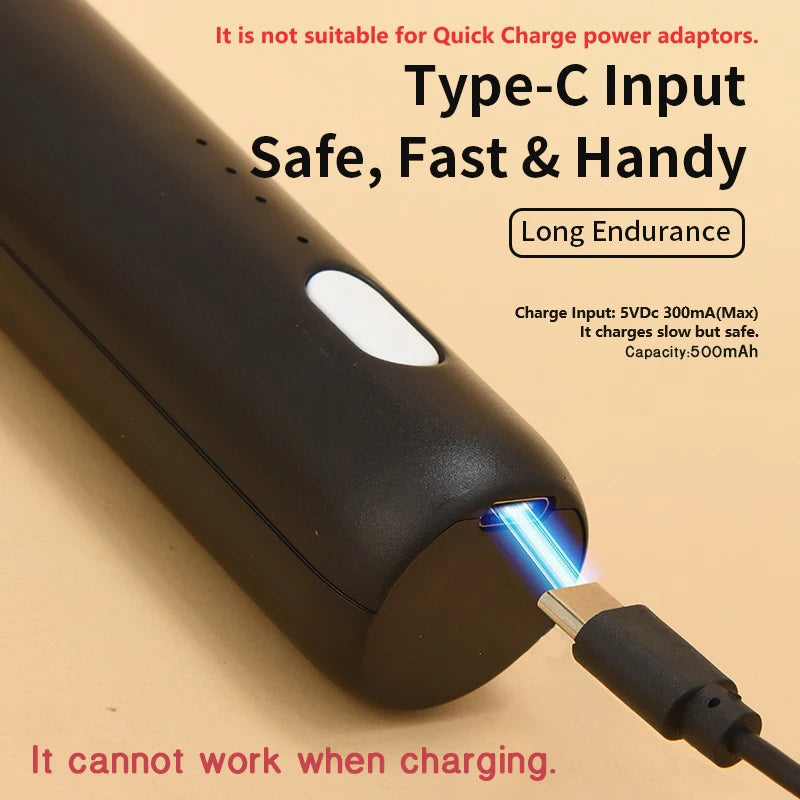 Wireless Milk Frother Electric Type-C Handheld Blender Stainless Steel Mini Coffee Maker