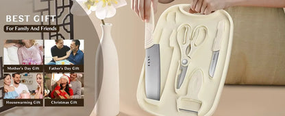 5-Piece Kitchen Knife Set with Cutting Board